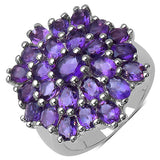 5.30 ct. Genuine Amethyst .925 Sterling Silver Ring
