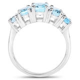 3.00 carat Genuine Blue Topaz .925 Sterling Silver Ring for women
