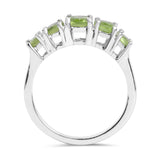 2.67 Carat Genuine Peridot .925 Sterling Silver Ring
