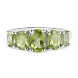 2.67 Carat Genuine Peridot .925 Sterling Silver Ring