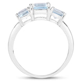 1.23 Carat Genuine Blue Topaz .925 Sterling Silver Ring