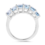 4.08 ct Genuine Blue Topaz .925 Sterling Silver Ring for women