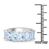 4.08 ct Genuine Blue Topaz .925 Sterling Silver Ring for women