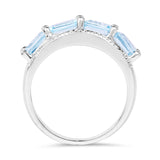2.72 carat Blue Topaz .925 Sterling Silver Ring