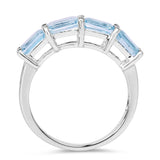 2.72 carat Genuine Blue Topaz .925 Sterling Silver Ring for women