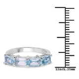 2.72 carat Genuine Blue Topaz .925 Sterling Silver Ring for women