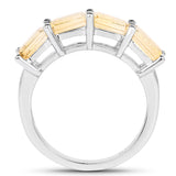 2.20 Carat Genuine Citrine .925 Sterling Silver Ring