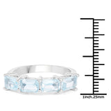 2.80 Carat Genuine Swiss Blue Topaz .925 Sterling Silver Ring