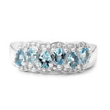 1.20 Carat Genuine Blue Topaz .925 Sterling Silver Ring