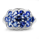 1.77 Carat Genuine Tanzanite .925 Sterling Silver Ring
