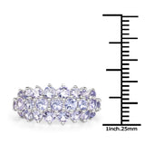 1.72 Carat Genuine Tanzanite .925 Sterling Silver Ring