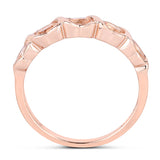 14K Rose Gold Plated 0.75 Carat Genuine Morganite .925 Sterling Silver Ring