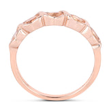 14K Rose Gold Plated 0.75 ct. Genuine Morganite .925 Sterling Silver Ring