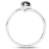 0.25 Carat Genuine Black Diamond .925 Sterling Silver Ring