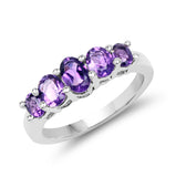 1.43 ct. Genuine Amethyst .925 Sterling Silver Ring
