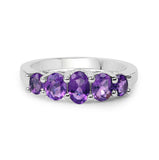 1.43 ct. Genuine Amethyst .925 Sterling Silver Ring