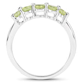 1.49 Carat Genuine Peridot .925 Sterling Silver Ring
