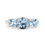 2.68 Carat Genuine Blue Topaz .925 Sterling Silver Ring