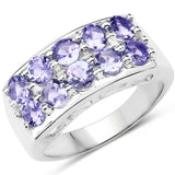 1.90 ct. Genuine Tanzanite .925 Sterling Silver Ring for women