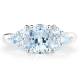 2.32 ct. Genuine Blue Topaz .925 Sterling Silver Ring
