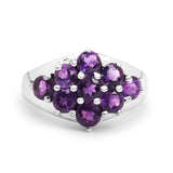 2.16 ct. Genuine Amethyst .925 Sterling Silver Ring for women