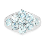 2.88 ct. Genuine Blue Topaz .925 Sterling Silver Ring for women
