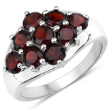 2.88 Carat Genuine  Garnet .925 Sterling Silver Ring