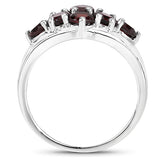 2.88 Carat Genuine  Garnet .925 Sterling Silver Ring