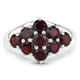 2.88 Carat Genuine  Garnet .925 Sterling Silver Ring