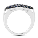 0.99 Carat Genuine Blue Sapphire .925 Sterling Silver Ring
