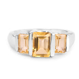 2.70 Carat Genuine Citrine .925 Sterling Silver Ring