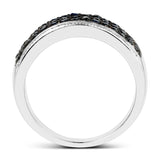 0.90 Carat Genuine Blue Sapphire .925 Sterling Silver Ring