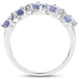 1.04 ct. Genuine Tanzanite .925 Sterling Silver Ring