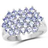 2.03 ct. Genuine Tanzanite .925 Sterling Silver Ring