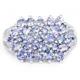 2.03 ct. Genuine Tanzanite .925 Sterling Silver Ring