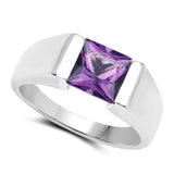 1.50 ct. Genuine Amethyst .925 Sterling Silver Ring