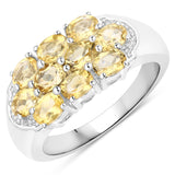 1.60 Carat Genuine Citrine .925 Sterling Silver Ring