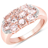 1.50 Carat Genuine Morganite .925 Sterling Silver Ring