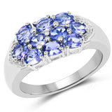 1.70 ct. Genuine Tanzanite .925 Sterling Silver Ring