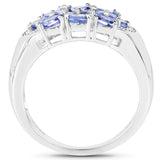 1.70 ct. Genuine Tanzanite .925 Sterling Silver Ring