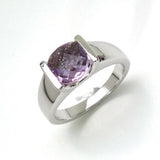 1.70 Carat Genuine Pink Amethyst .925 Sterling Silver Ring