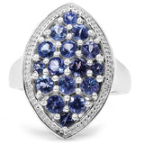 1.33 ct. Genuine Tanzanite .925 Sterling Silver Ring