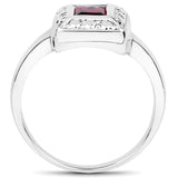 0.80 Carat Genuine Garnet .925 Sterling Silver Ring