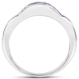 1.65 Carat Genuine Amethyst .925 Sterling Silver Ring
