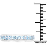 2.09 ct. Genuine Blue Topaz .925 Sterling Silver Ring