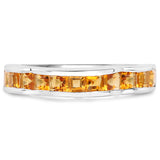 1.65 ct. Genuine Citrine .925 Sterling Silver Ring