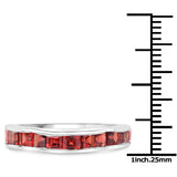 1.98 Carat Genuine Garnet .925 Sterling Silver Ring