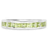 1.65 Carat Genuine Peridot .925 Sterling Silver Ring