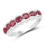 1.61 Carat Genuine Ruby .925 Sterling Silver Ring