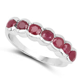 1.61 Carat Genuine Ruby .925 Sterling Silver Ring